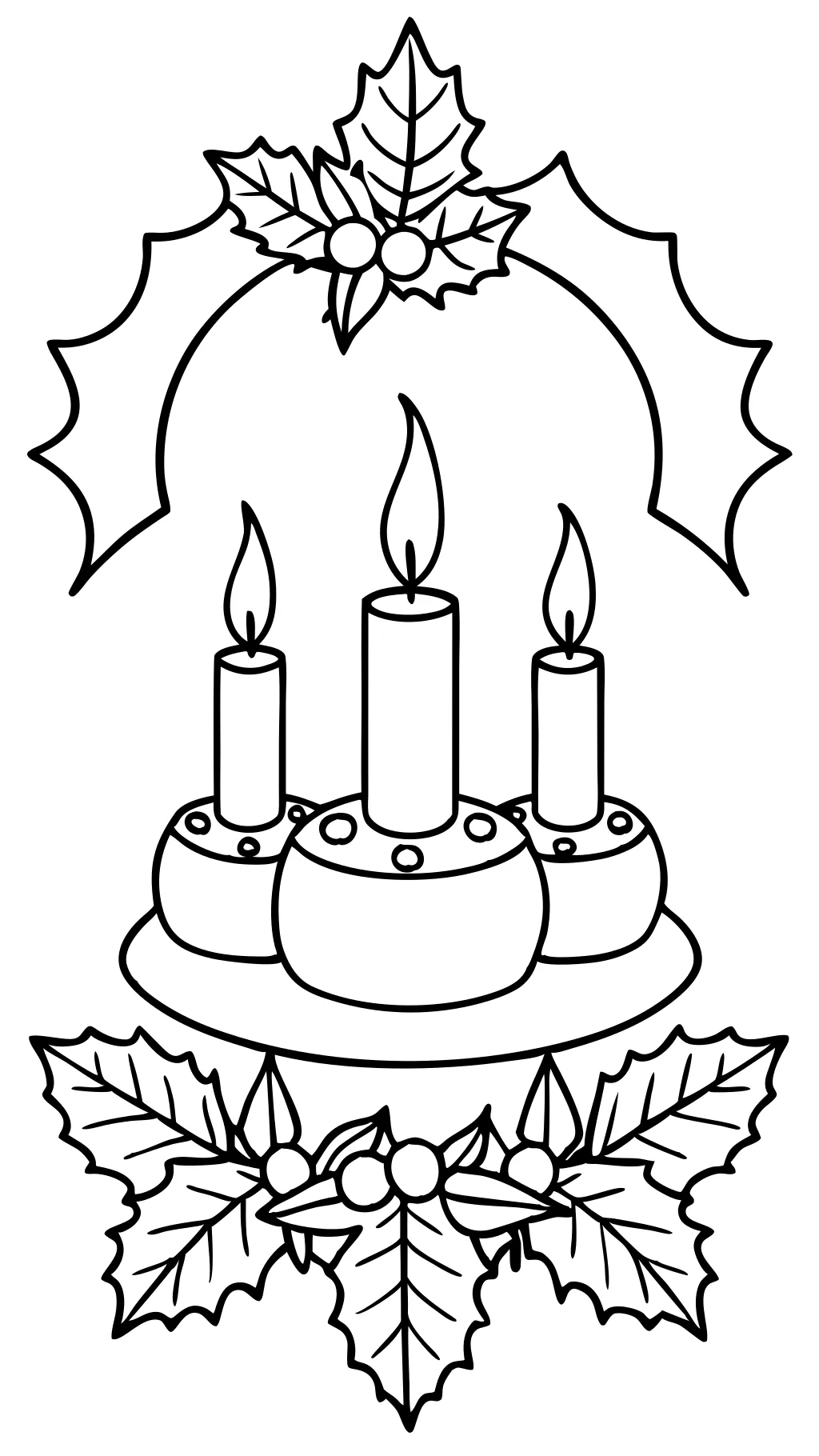 advent wreath coloring page